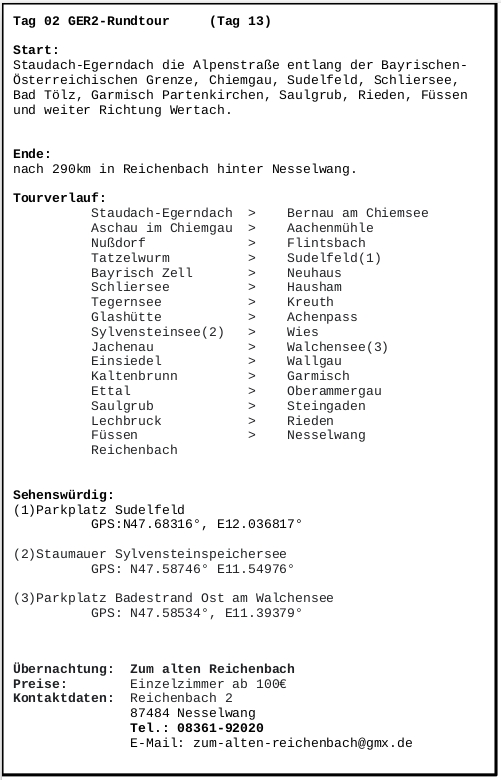 Info zu Tag 2
